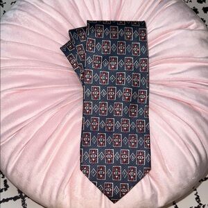 Club Room Men’s Necktie - 100% Silk - Geometric Patterned Tie - EUC